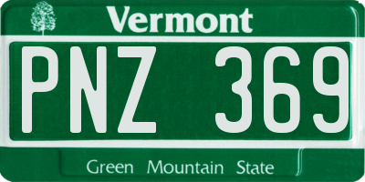 VT license plate PNZ369