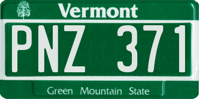 VT license plate PNZ371