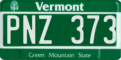 VT license plate PNZ373