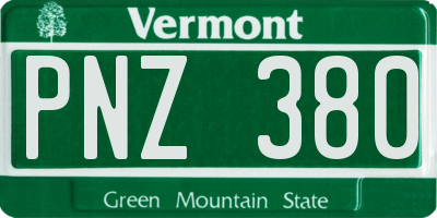 VT license plate PNZ380