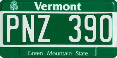 VT license plate PNZ390