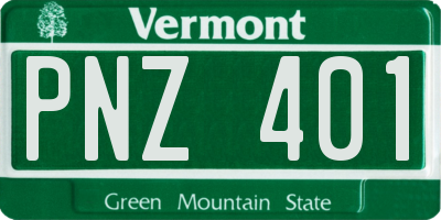 VT license plate PNZ401