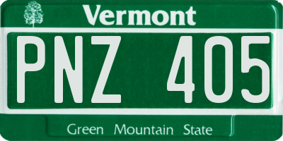 VT license plate PNZ405
