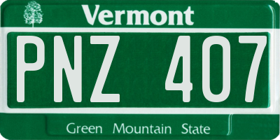 VT license plate PNZ407