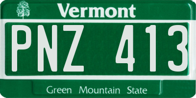 VT license plate PNZ413
