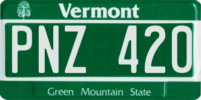 VT license plate PNZ420