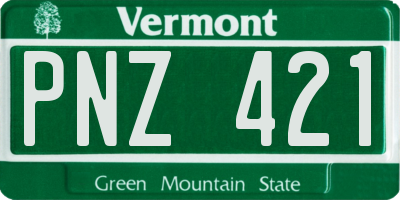 VT license plate PNZ421