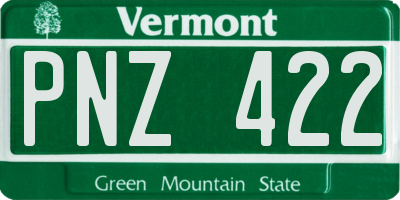 VT license plate PNZ422