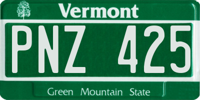 VT license plate PNZ425