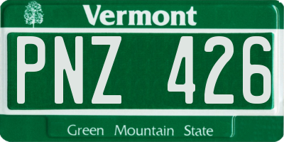 VT license plate PNZ426