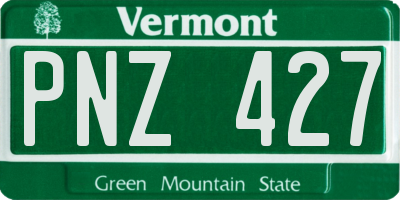 VT license plate PNZ427