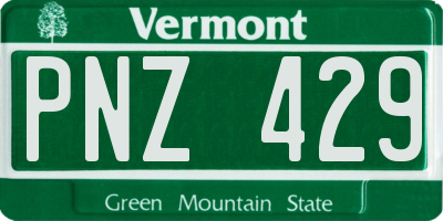 VT license plate PNZ429