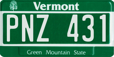 VT license plate PNZ431