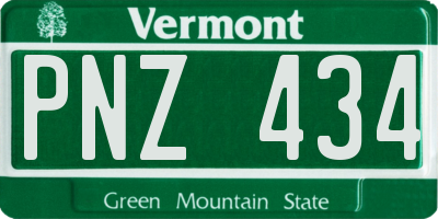 VT license plate PNZ434