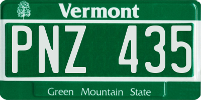 VT license plate PNZ435