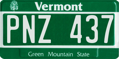 VT license plate PNZ437