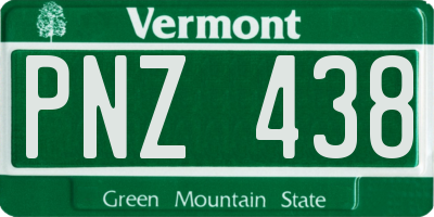 VT license plate PNZ438