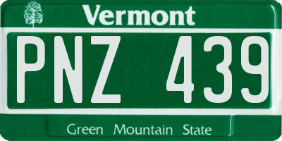 VT license plate PNZ439