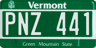 VT license plate PNZ441