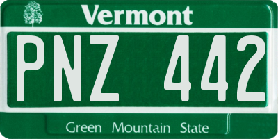VT license plate PNZ442