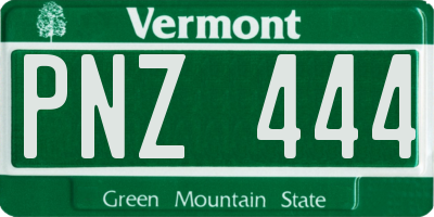 VT license plate PNZ444