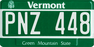 VT license plate PNZ448