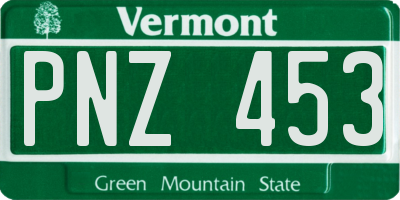 VT license plate PNZ453