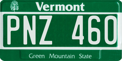 VT license plate PNZ460