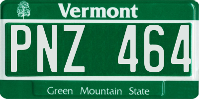 VT license plate PNZ464