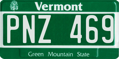 VT license plate PNZ469