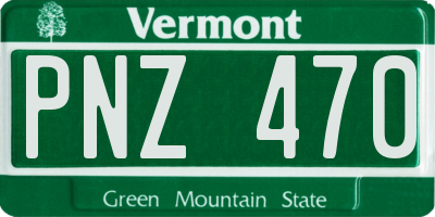 VT license plate PNZ470