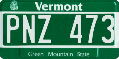 VT license plate PNZ473