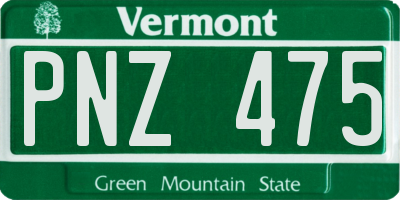 VT license plate PNZ475