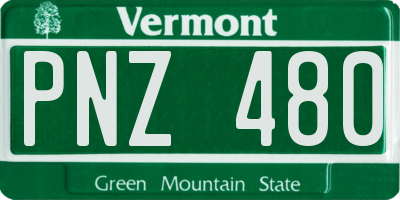 VT license plate PNZ480