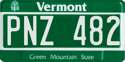 VT license plate PNZ482