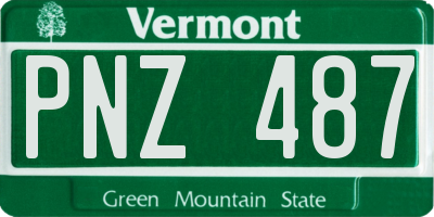 VT license plate PNZ487