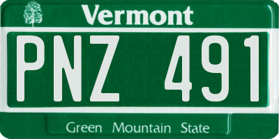 VT license plate PNZ491