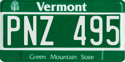VT license plate PNZ495