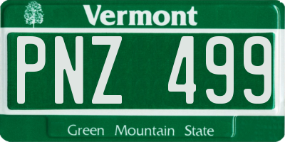 VT license plate PNZ499