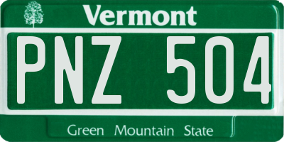 VT license plate PNZ504