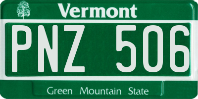 VT license plate PNZ506