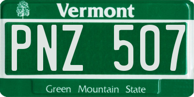 VT license plate PNZ507