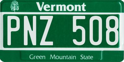 VT license plate PNZ508