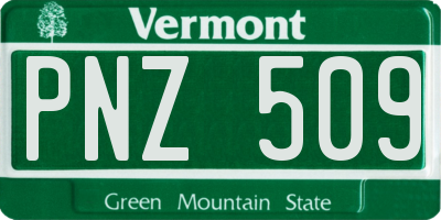 VT license plate PNZ509