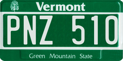 VT license plate PNZ510