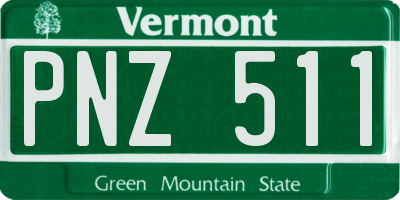 VT license plate PNZ511