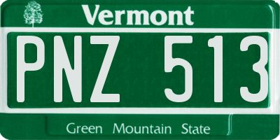 VT license plate PNZ513