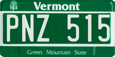 VT license plate PNZ515