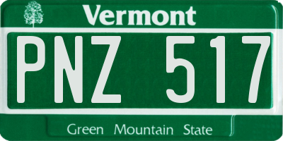 VT license plate PNZ517