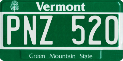 VT license plate PNZ520